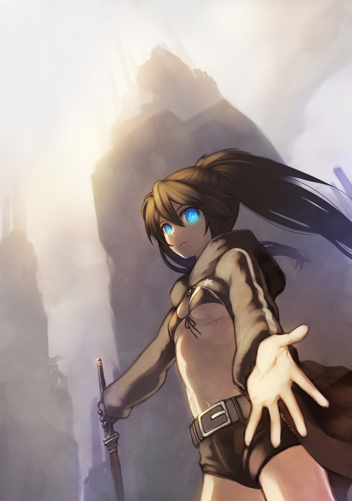 black rock shooter (black rock shooter) drawn by kunieda