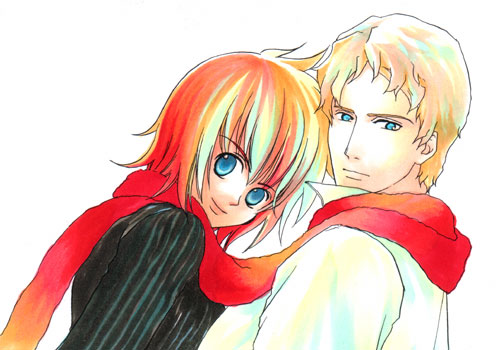 isabel and mathias (gensou suikoden and 1 more) drawn by kankichi