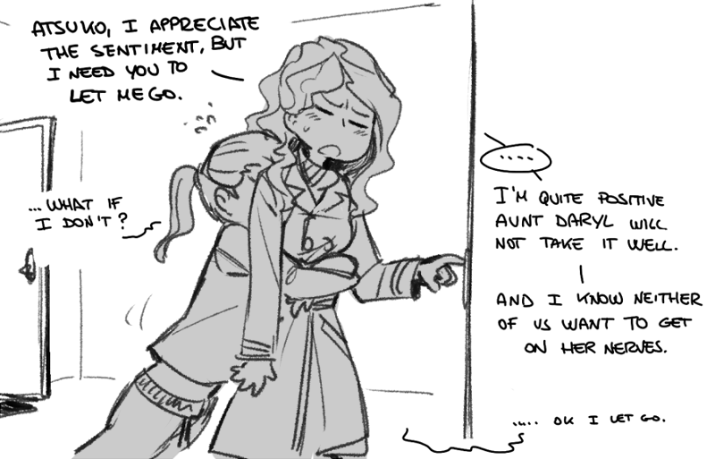 kagari atsuko and diana cavendish (little witch academia) drawn by ticcy