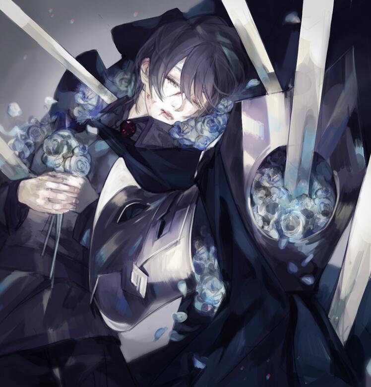rose (pixiv fantasia and 1 more) drawn by nishihara_isao