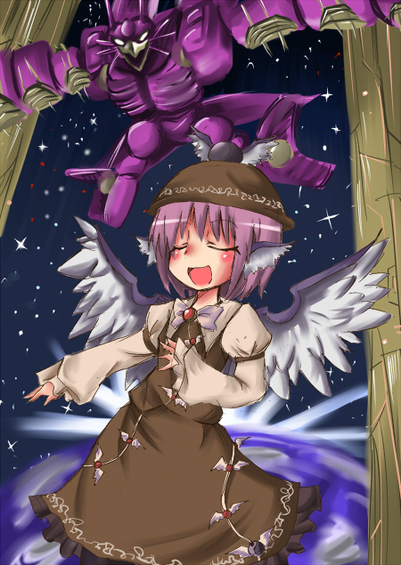 mystia lorelei and epsilon1 (touhou and 1 more) drawn by aruse_yuushi