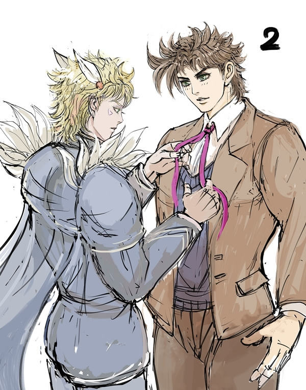 joseph joestar, dio brando, caesar anthonio zeppeli, and jonathan joestar (jojo no kimyou na bouken and 2 more) drawn by chikaka