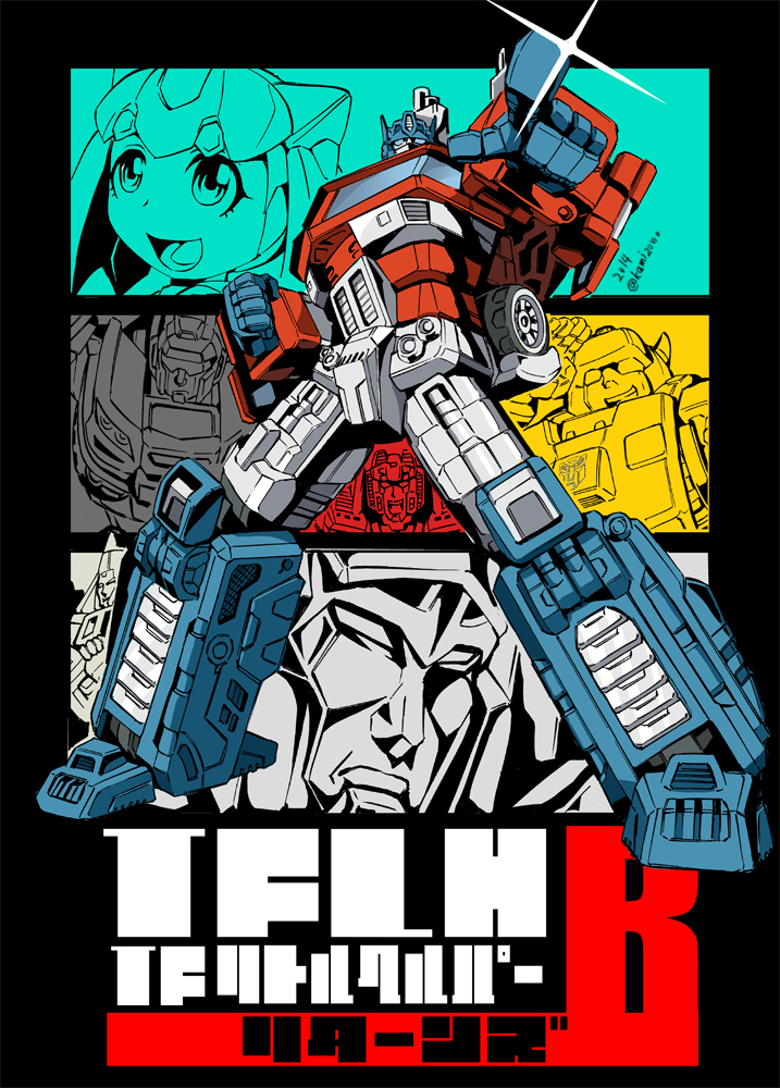 optimus prime, megatron, starscream, bumblebee, little helper, and 1 more (original and 1 more) drawn by kamizono_(spookyhouse)