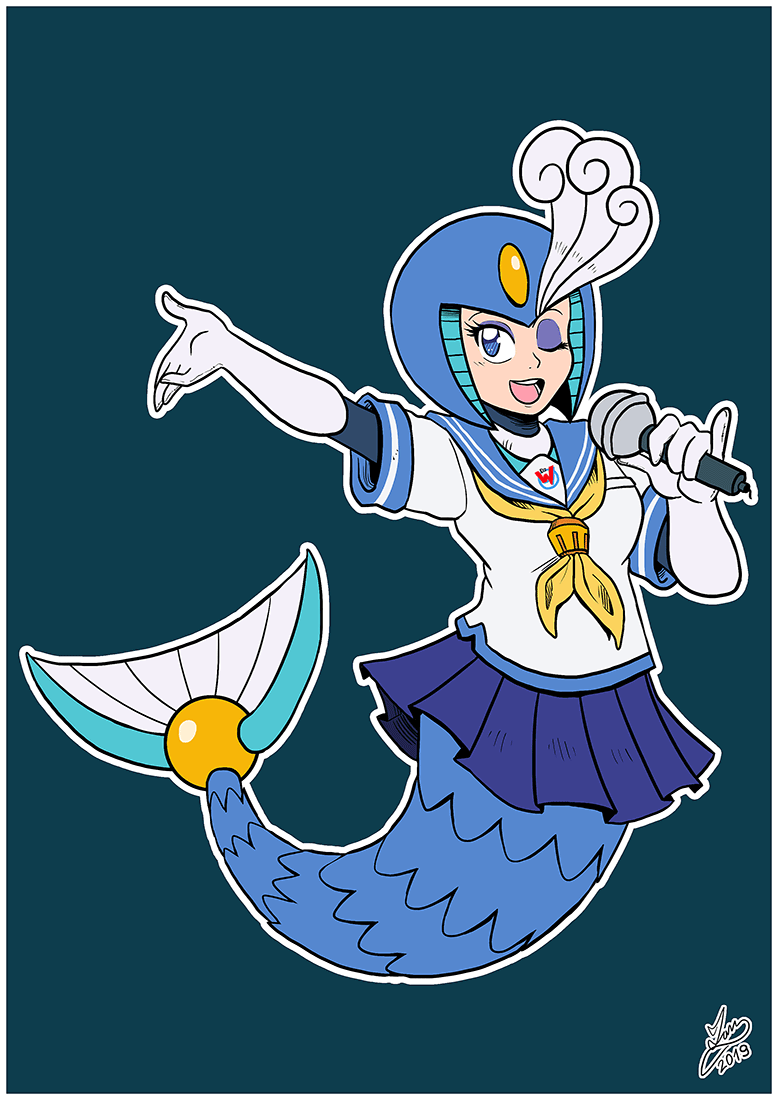 splash woman (mega man and 1 more) drawn by ian_dimas