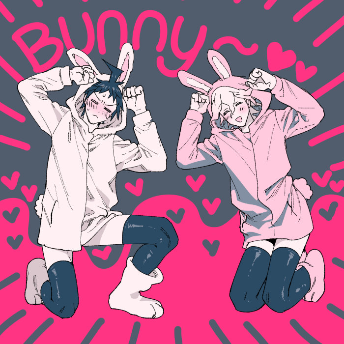 komaeda nagito and hinata hajime (danganronpa and 1 more) drawn by uurin