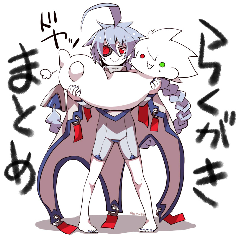 ragna the bloodedge and nu-13 (blazblue) drawn by kuro_yuzu