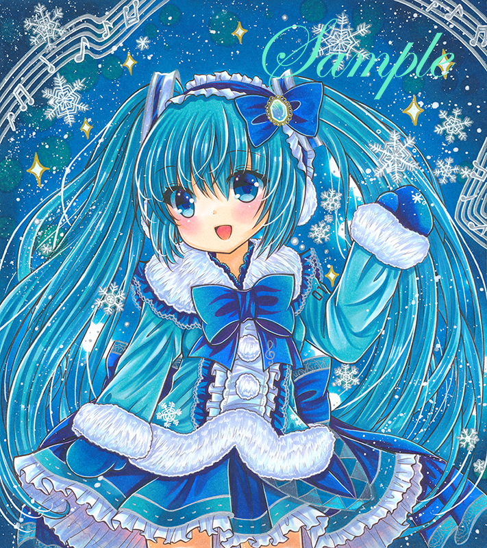 hatsune miku and yuki miku (vocaloid) drawn by rui_(sugar3)
