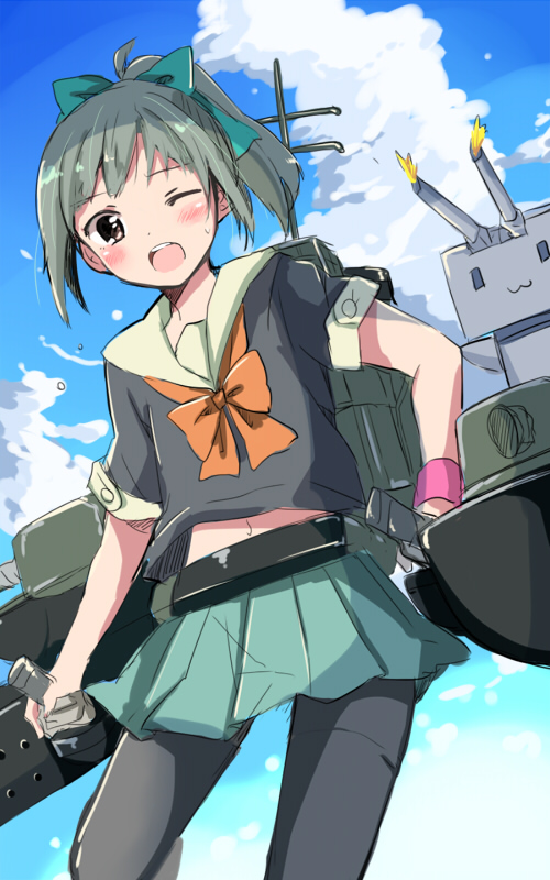 rensouhou-chan and yuubari (kantai collection) drawn by hagino_makoto