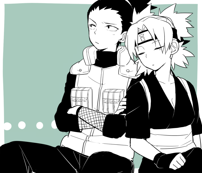 temari and nara shikamaru (naruto and 1 more) drawn by saku_anna