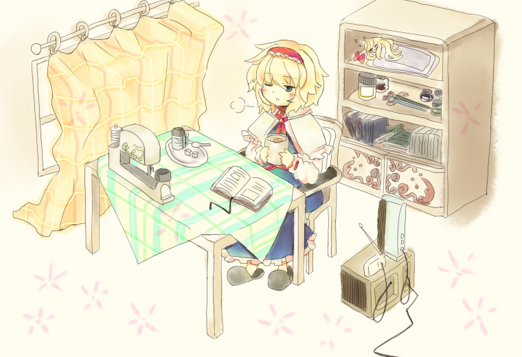 alice margatroid and shanghai doll (touhou) drawn by yuki_sasame