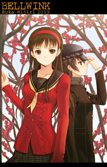 shirogane naoto and amagi yukiko (persona and 1 more) drawn by seiru_(prairie)