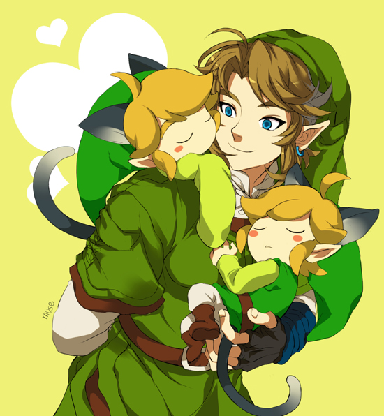 link and toon link (the legend of zelda and 2 more) drawn by muse_(rainforest)