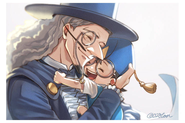 nazonazo hakase and kid (konjiki no gash!!) drawn by otton