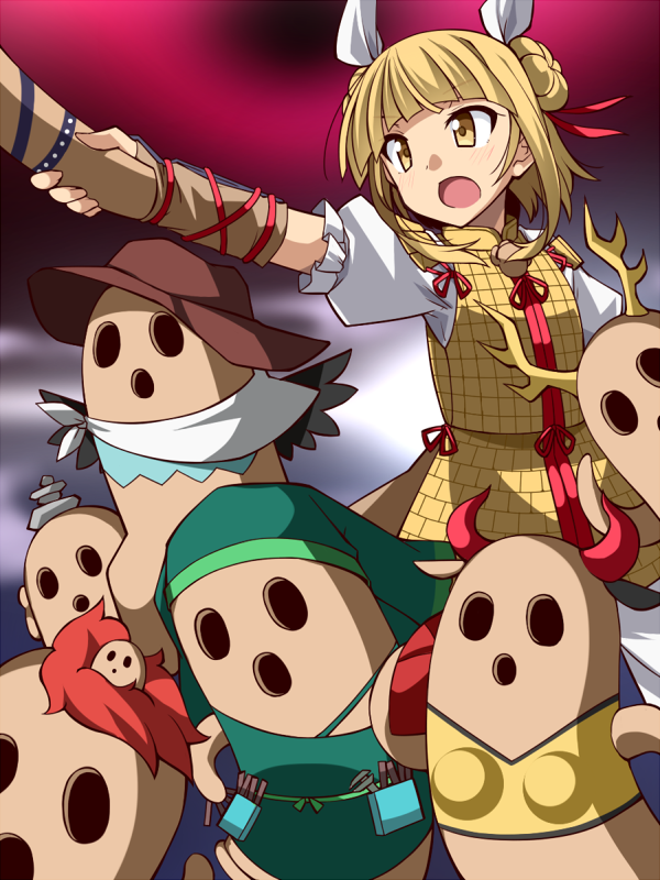 kicchou yachie, kurokoma saki, haniyasushin keiki, niwatari kutaka, joutouguu mayumi, and 2 more (touhou) drawn by hemogurobin_a1c