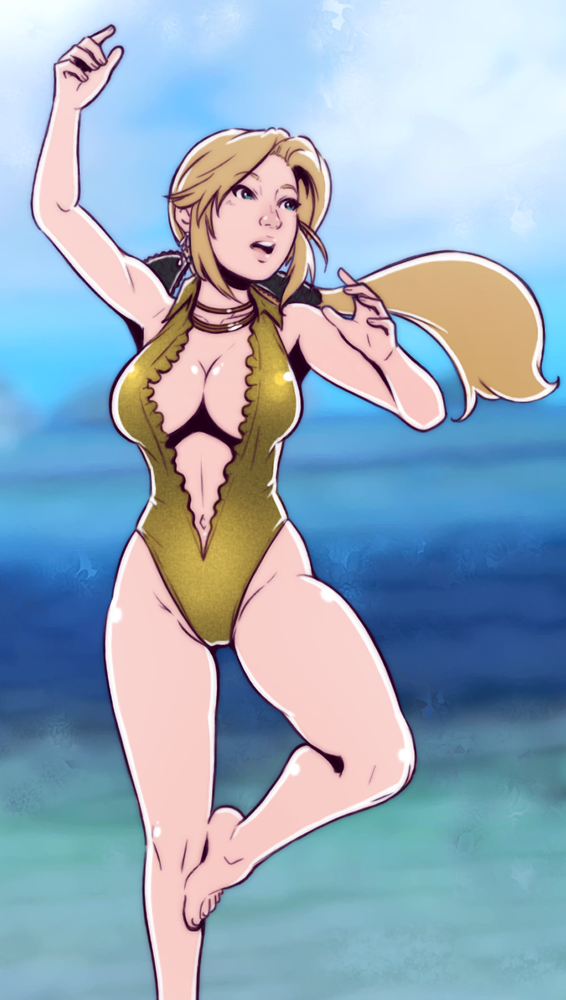 helena douglas (dead or alive and 1 more) drawn by dave_cheung