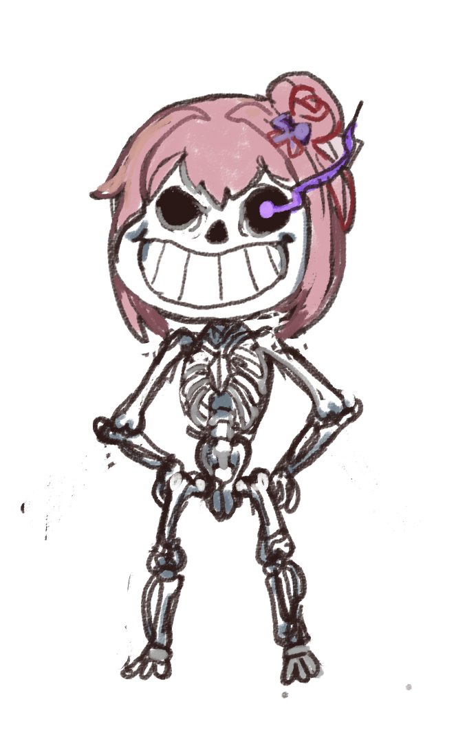 sans and doro (goddess of victory: nikke and 1 more) drawn by mossacannibalis