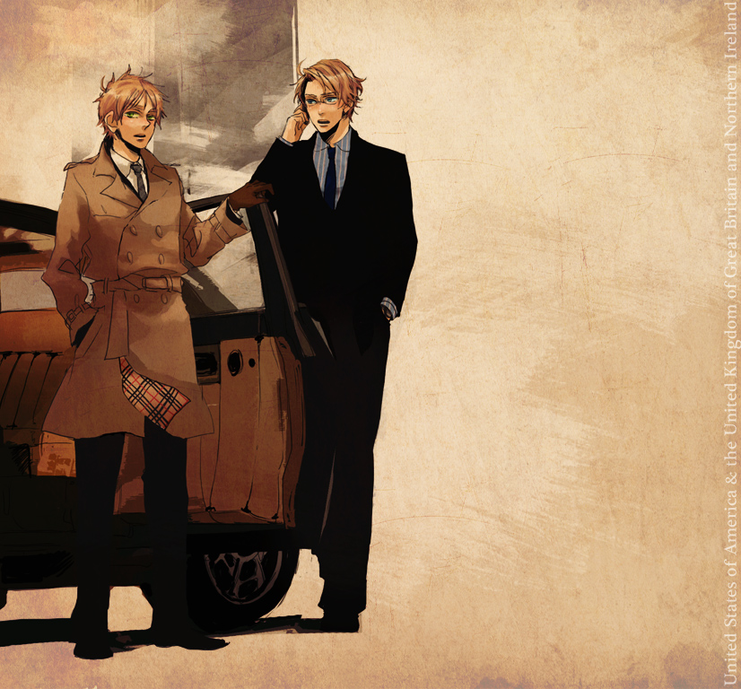 america and united kingdom (axis powers hetalia) drawn by kisaragi_manami