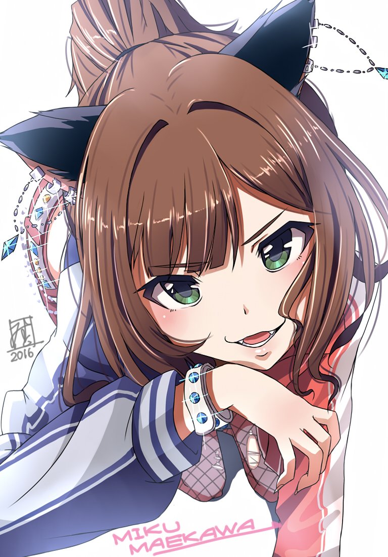 maekawa miku (idolmaster and 1 more) drawn by mistrail
