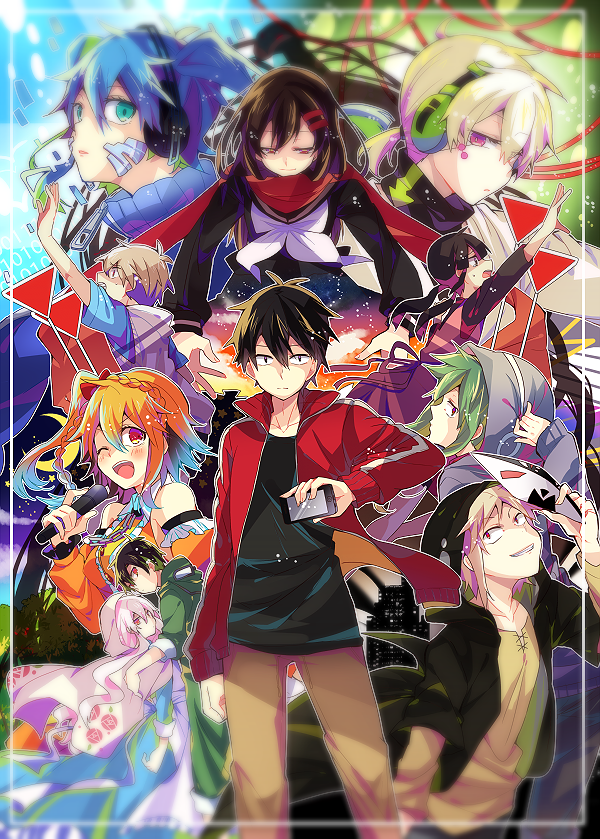 tateyama ayano, kozakura marry, kisaragi shintarou, kido tsubomi, ene, and 6 more (kagerou project) drawn by akinai_ari