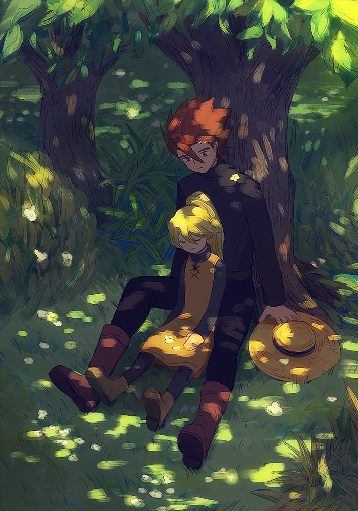 lance and yellow (pokemon and 1 more) drawn by itome_(funori1)