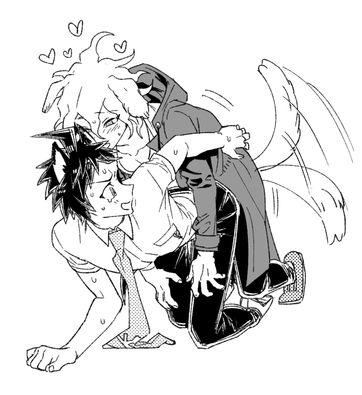 komaeda nagito and hinata hajime (danganronpa and 1 more) drawn by uurin