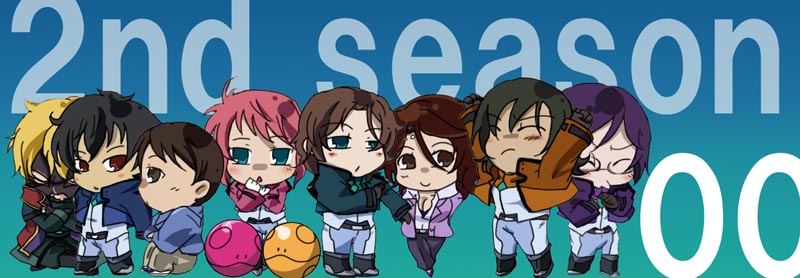 haro, tieria erde, setsuna f. seiei, feldt grace, lockon stratos, and 4 more (gundam and 1 more)