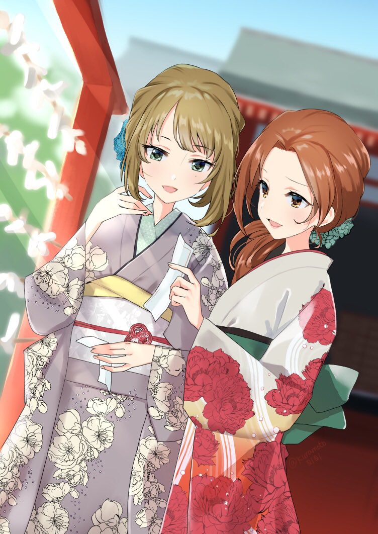 takagaki kaede and kawashima mizuki (idolmaster and 1 more) drawn by zerorou_(himitunoko2)