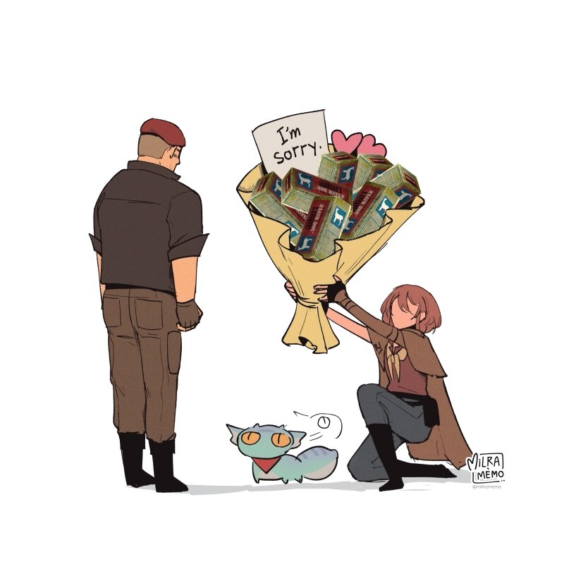 courier, noelle rutherford, craig boone, and jalapeno (fallout and 1 more) drawn by milramemo