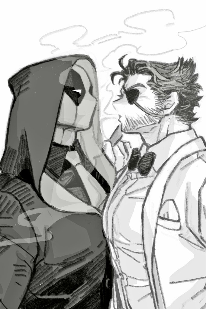 wolverine, deadpool, and patch (marvel and 4 more) drawn by dishing