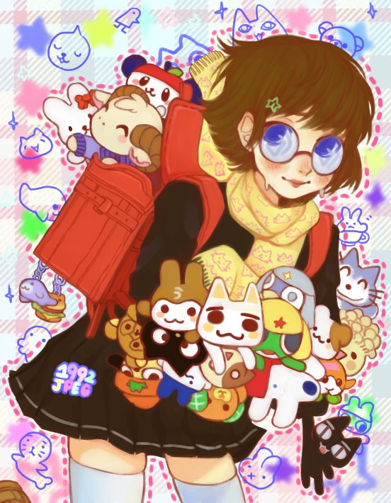 keroro, mihama chiyo's father, rilakkuma, inoue toro, potato, and 19 more (original and 18 more) drawn by 1992jpeg