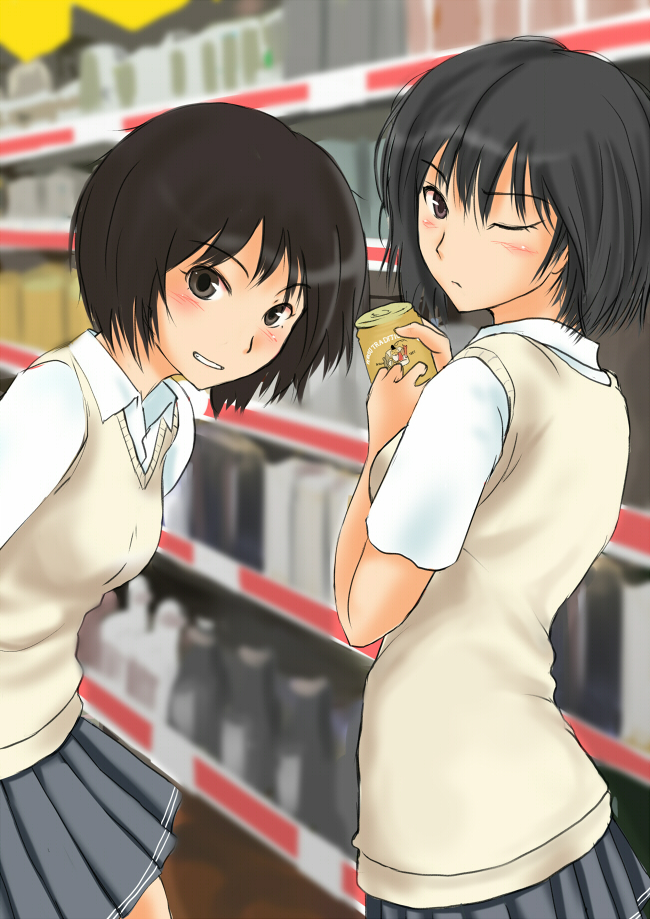 nanasaki ai and tachibana miya (amagami) drawn by murasaki_iro