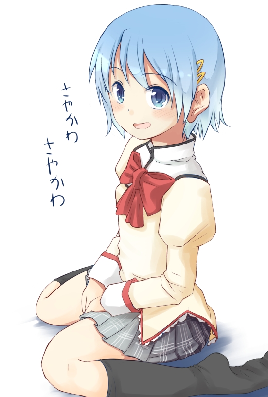 miki sayaka (mahou shoujo madoka magica) drawn by ryuunosuke_(luckyneco)