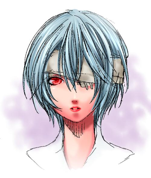 ayanami rei (neon genesis evangelion) drawn by ichimatsu_nana