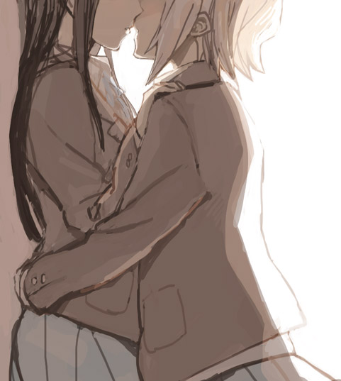 akiyama mio and tainaka ritsu (k-on!) drawn by fukutarou_(enji127)
