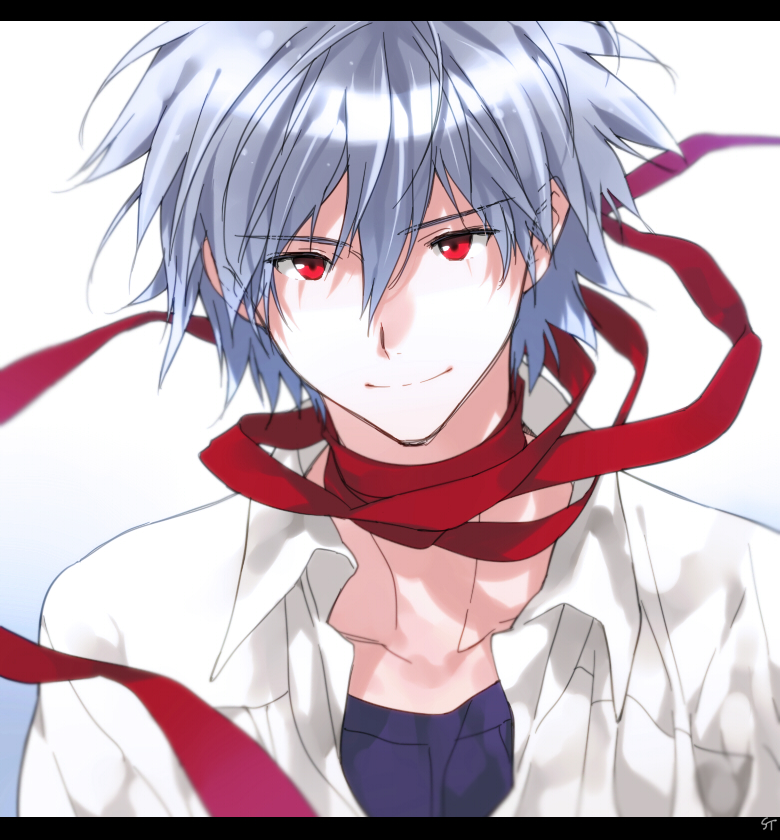 nagisa kaworu (neon genesis evangelion and 2 more) drawn by toujou_sakana