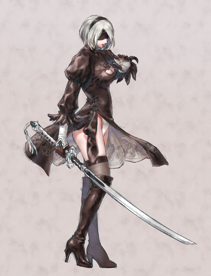 2b (nier and 1 more) drawn by karasuma_nishiki
