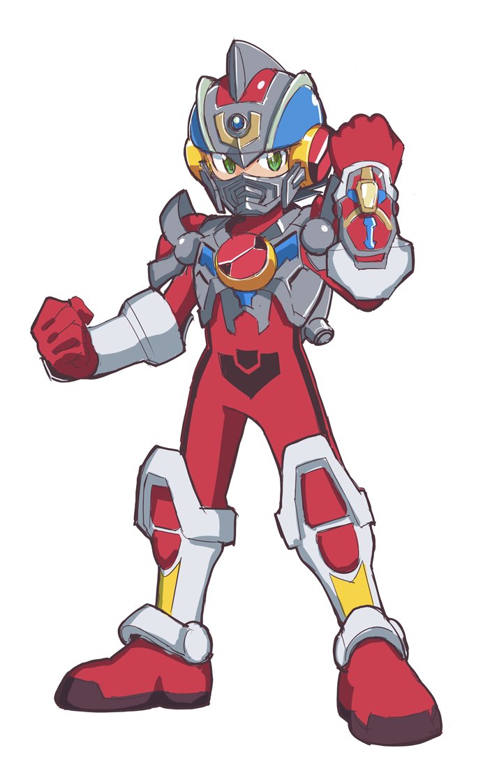megaman.exe and gridman (mega man and 2 more) drawn by kin-san_(sasuraiga)