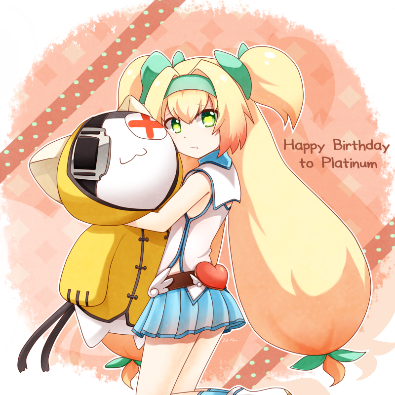 platinum the trinity and jubei (blazblue) drawn by yuinya_(chicken5536)