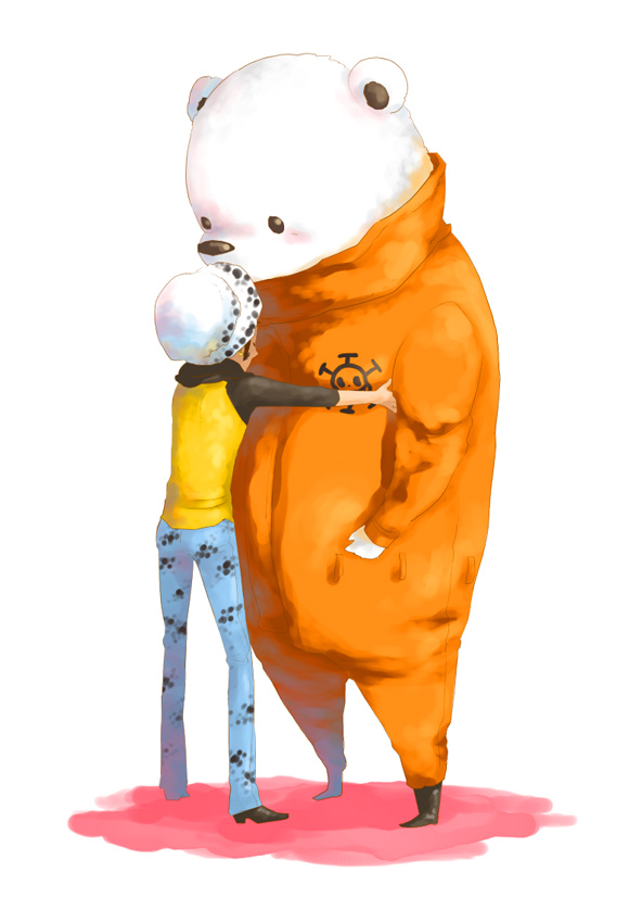 trafalgar law and bepo (one piece) drawn by nishiyama_(whatsoy)