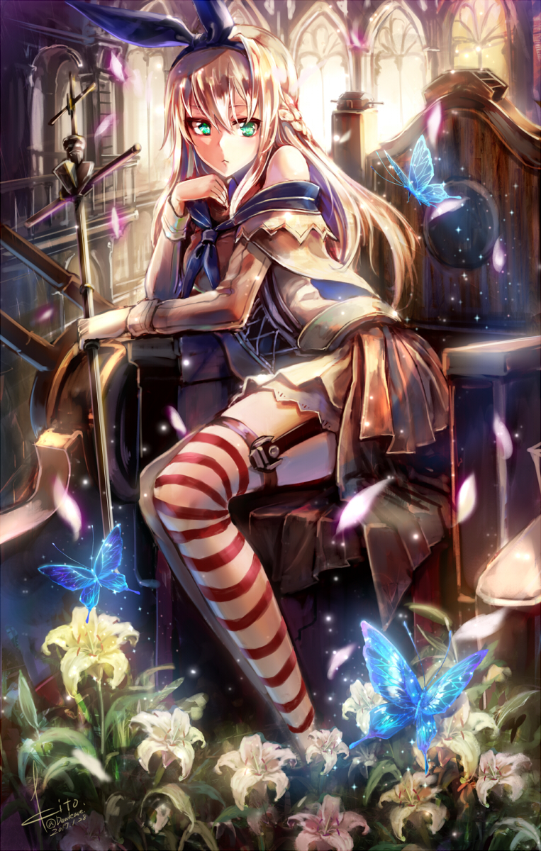 shimakaze and warspite (kantai collection) drawn by kito_(kito2)