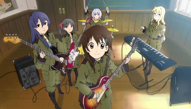 sorami kanata, kannagi noel, suminoya kureha, kazumiya rio, and filicia heideman (k-on! and 2 more) drawn by hachimitsu_(toon)