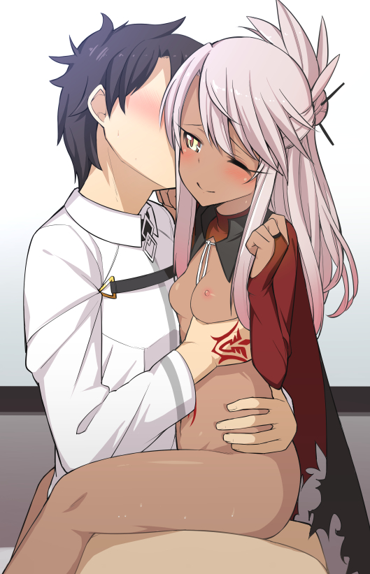 fujimaru ritsuka and chloe von einzbern (fate and 2 more) drawn by itose_ikuto