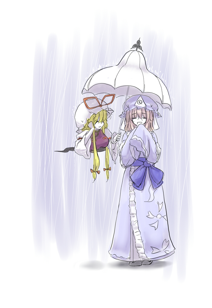 yakumo yukari and saigyouji yuyuko (touhou) drawn by volkies