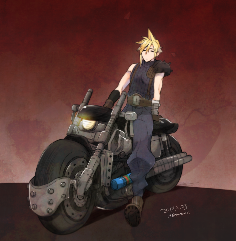 cloud strife (final fantasy and 1 more) drawn by krudears