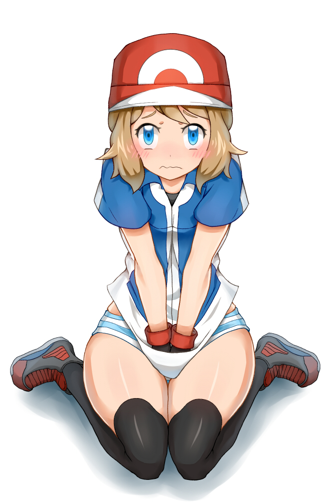 ash ketchum and serena (pokemon) drawn by kashu_(furm0011)