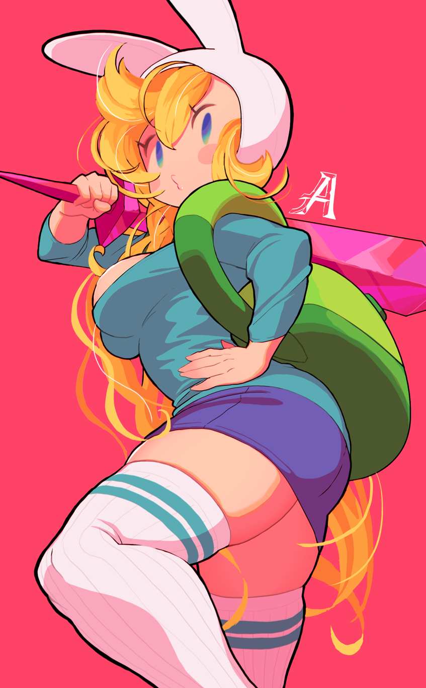 fionna campbell (adventure time and 1 more) drawn by gashi-gashi
