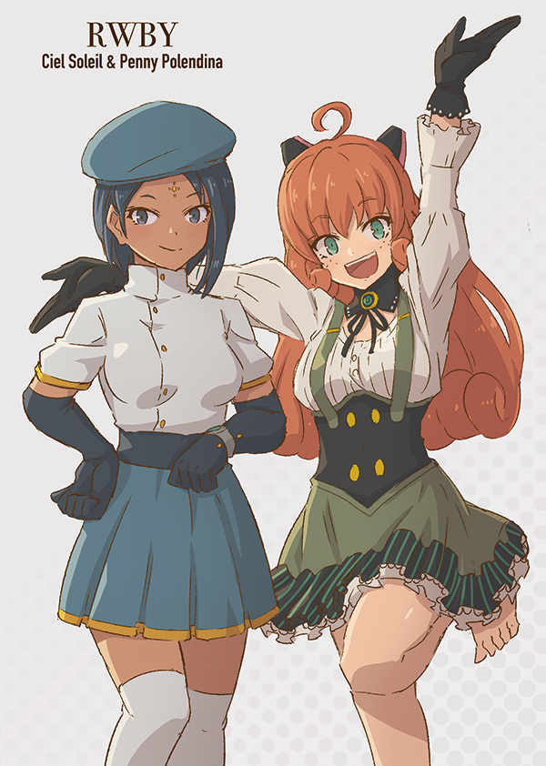 penny polendina and ciel soleil (rwby) drawn by moai_(moai_world)