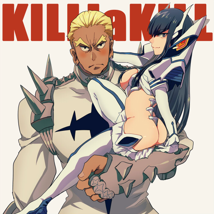 kiryuuin satsuki, junketsu, and gamagoori ira (kill la kill) drawn by shinonoko_(tubamecider)