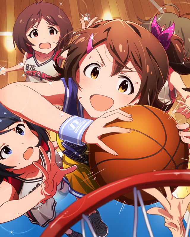 akizuki ryo, kasuga mirai, mizutani eri, and hidaka ai (idolmaster and 2 more)