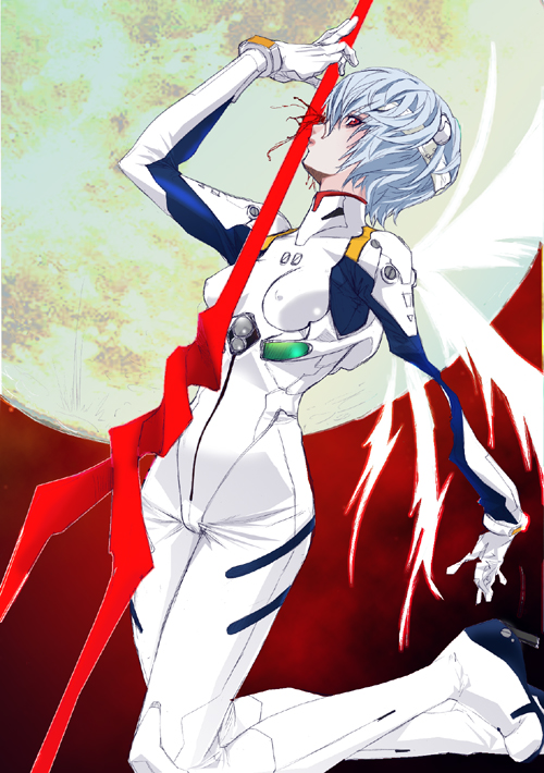 ayanami rei (neon genesis evangelion) drawn by yoshizawa_tomoaki
